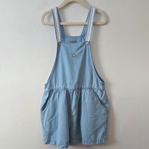 Tocoto Vintage Girl's Short Denim Romper 8yr